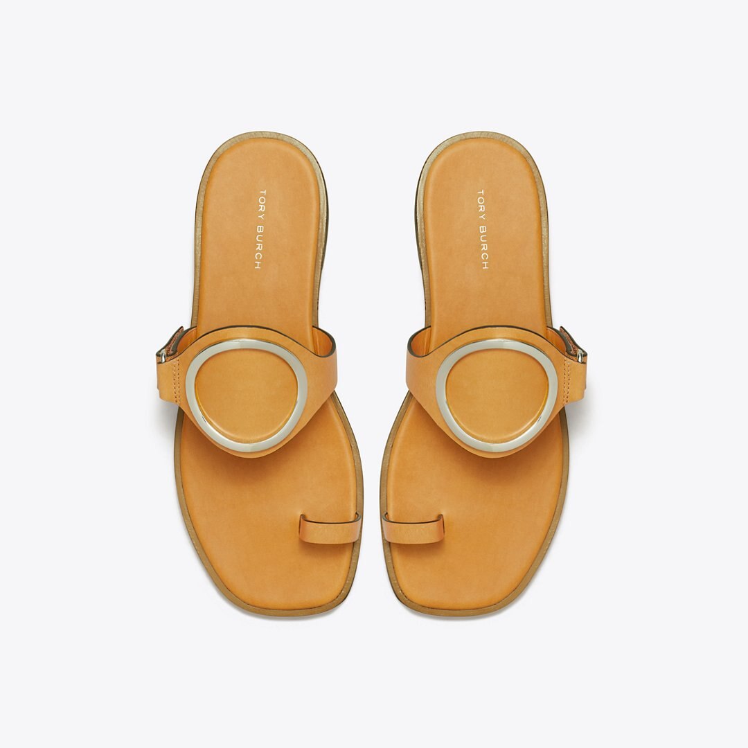 Tory Burch Toe Ring Sandal TOASTED SOUFFLÉ / SILVER