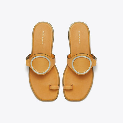 Tory Burch Toe Ring Sandal TOASTED SOUFFLÉ / SILVER