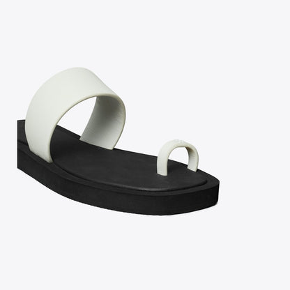 Tory Burch Toe Ring Slide CLOUD / PERFECT BLACK