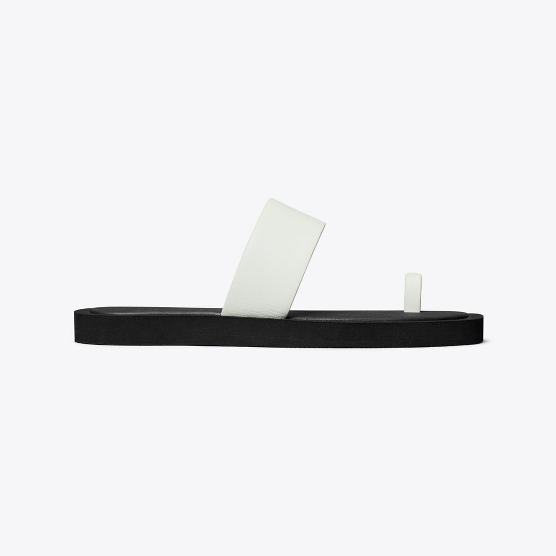 Tory Burch Toe Ring Slide CLOUD / PERFECT BLACK