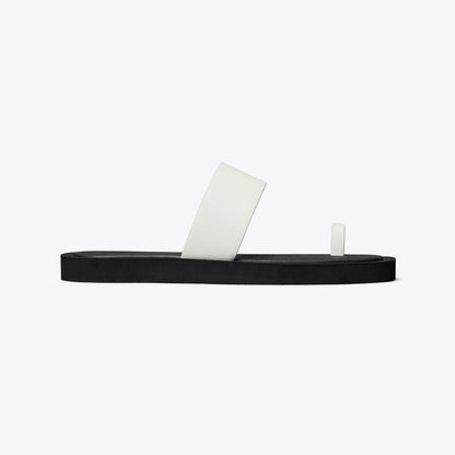 Tory Burch Toe Ring Slide CLOUD / PERFECT BLACK