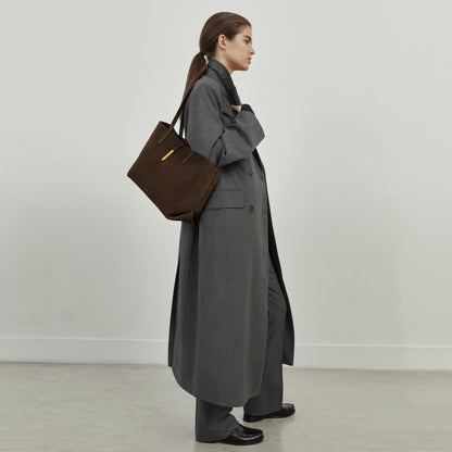 DeMellier The Tokyo Tote burgundy suede & burgundy smooth