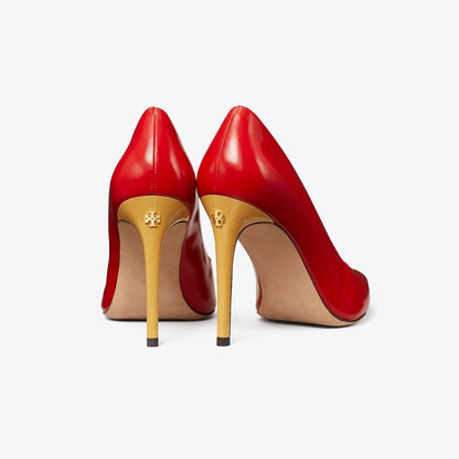Tory Burch Triangle Pump TRIPLE RED / SAND BUFF