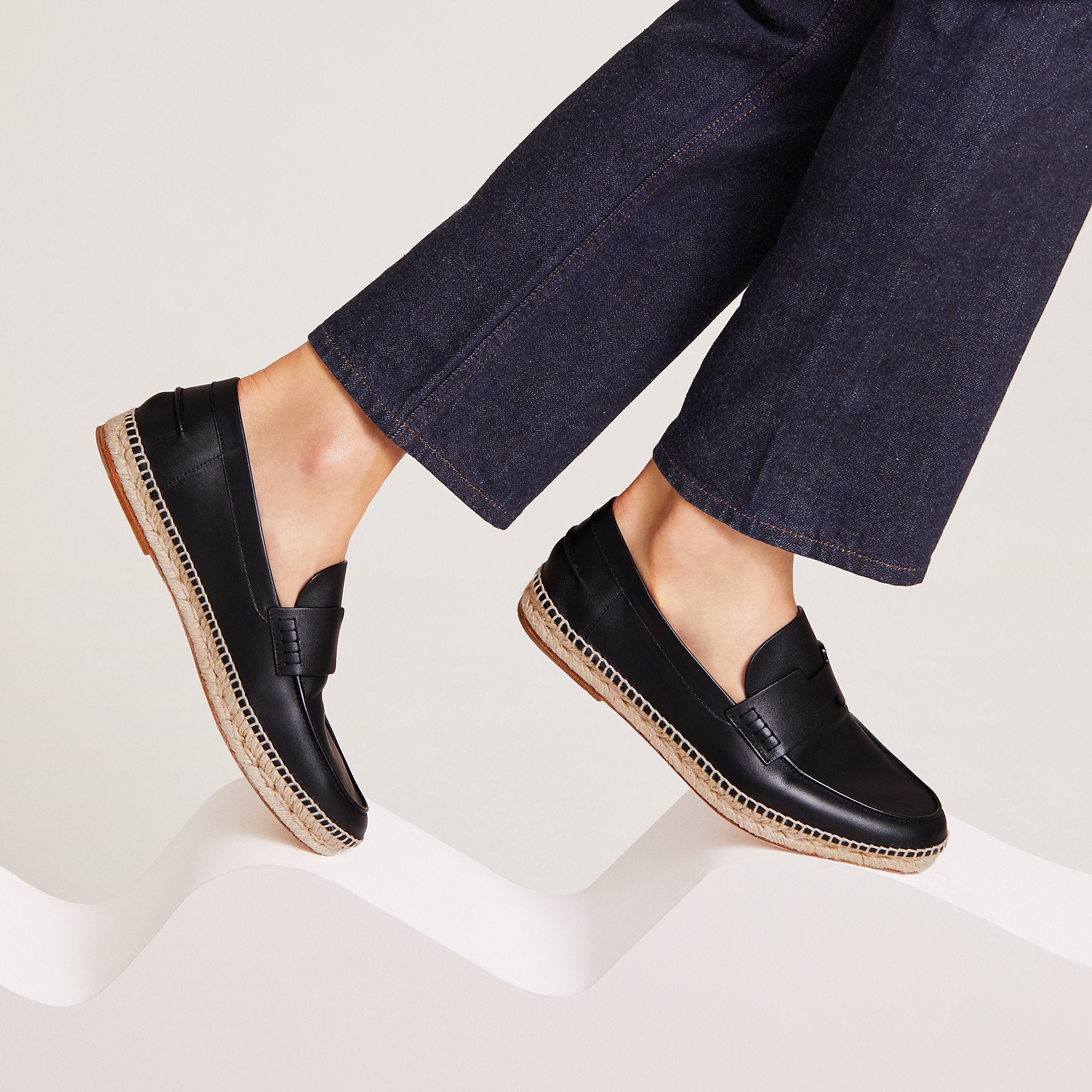  Hermes Trip Espadrille Noir