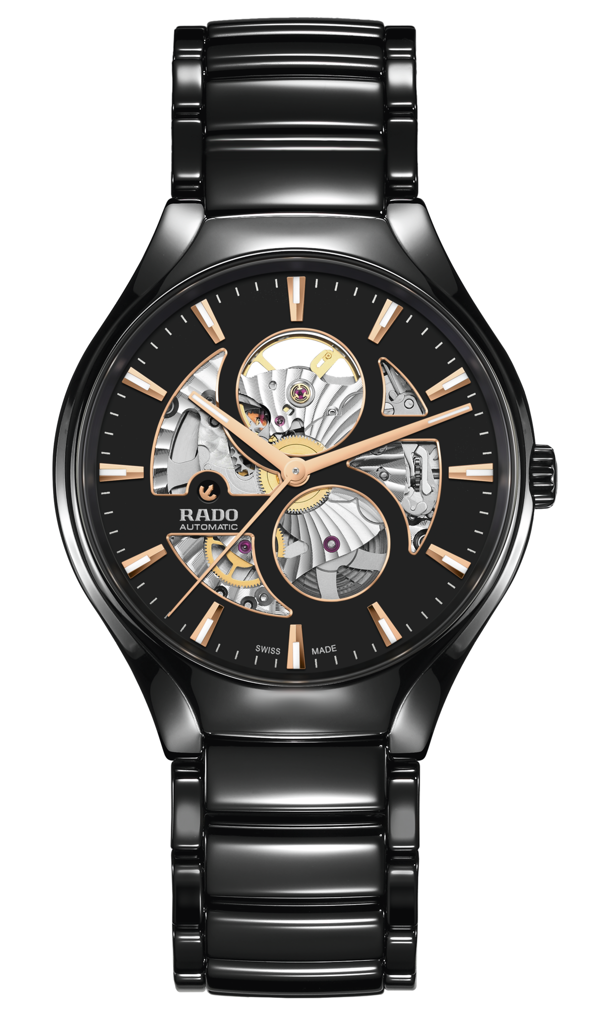 Seiko Rado True Round Automatic Open Heart Black r27107172