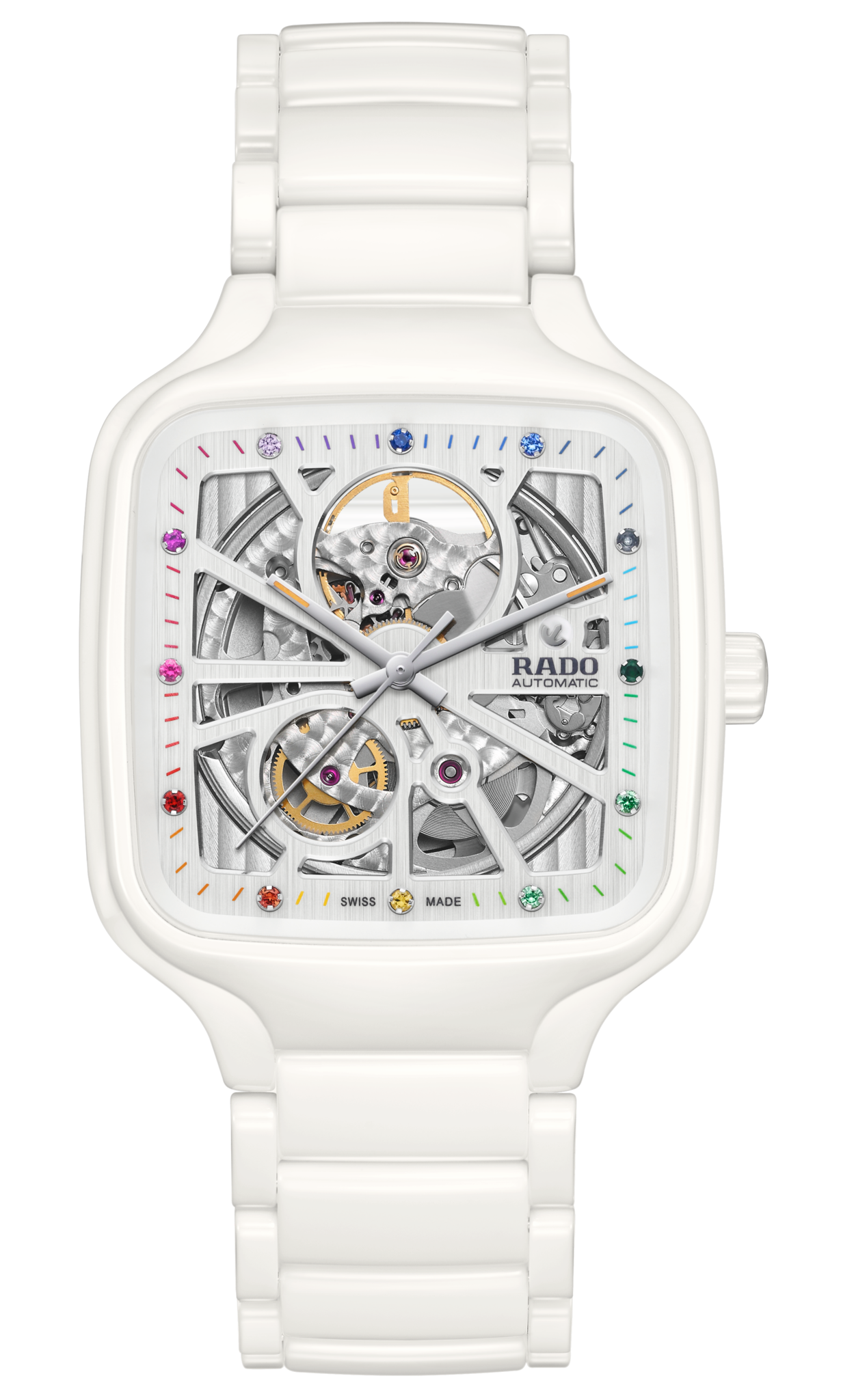 Seiko Rado True Square Automatic Open Heart White r27073712