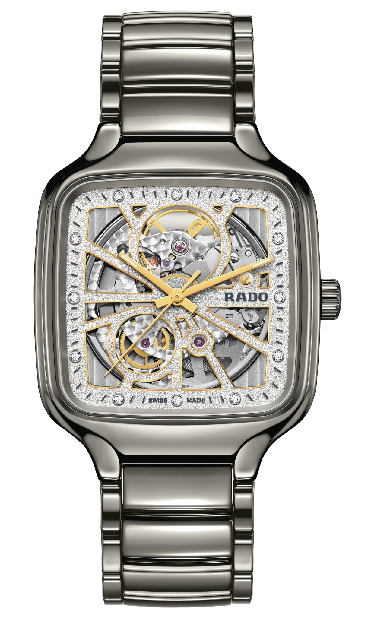 Rado True Square Automatic Open Heart Sparkling Grey r27083722