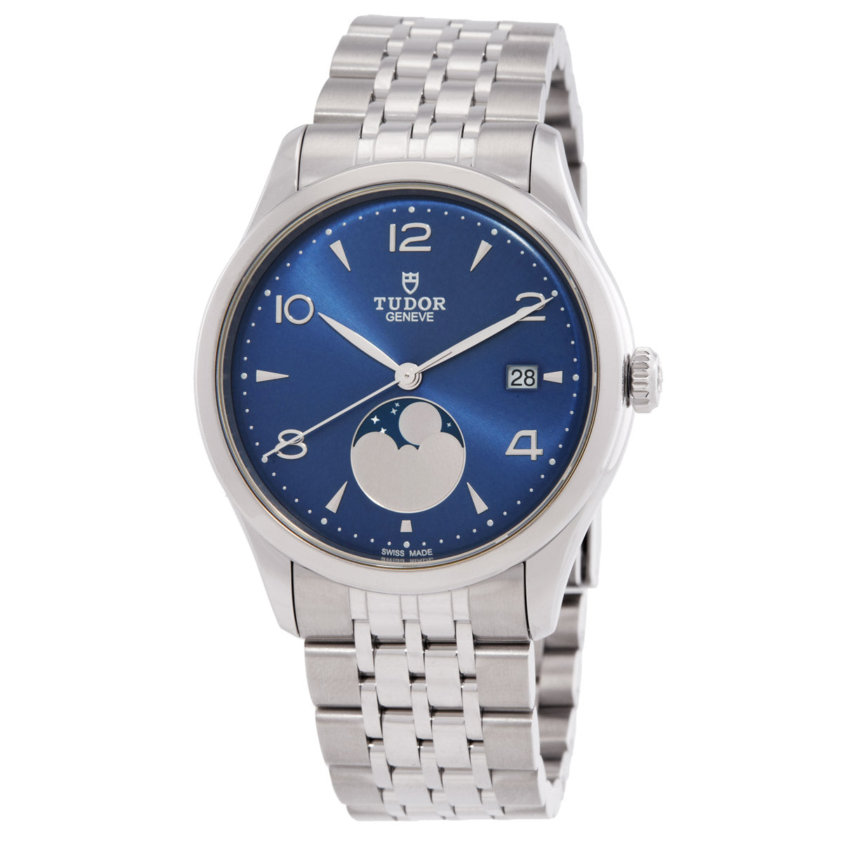 Tudor 1926 Luna Automatic Moon Phase Blue Dial Watch