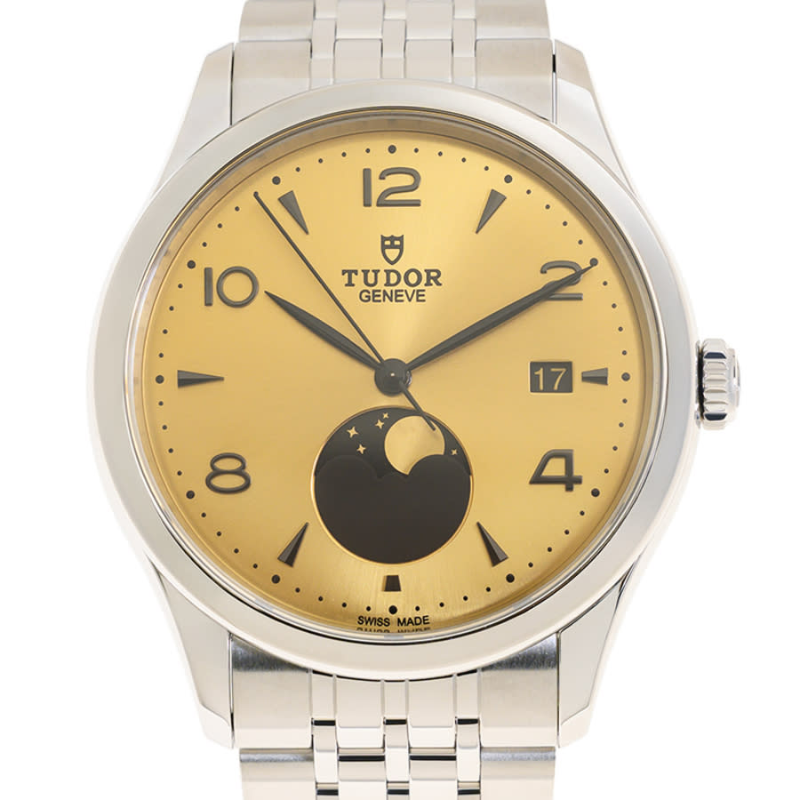 Tudor 1926 Luna Automatic Moon Phase Champagne Dial Mens Watch