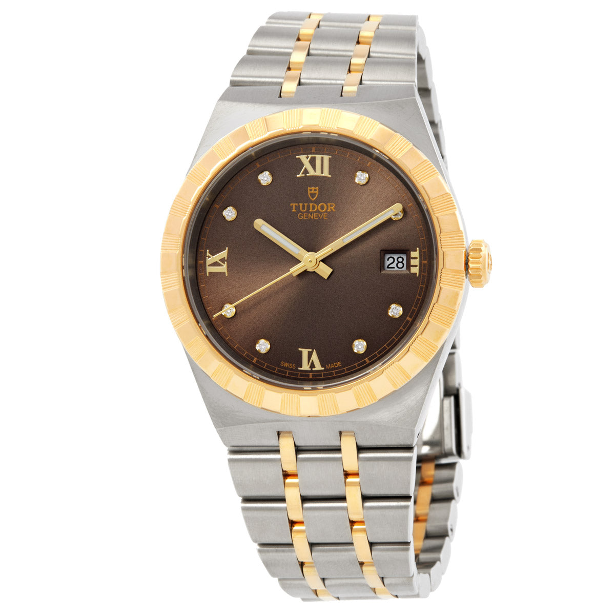 Tudor Automatic Diamond Brown Dial Watch
