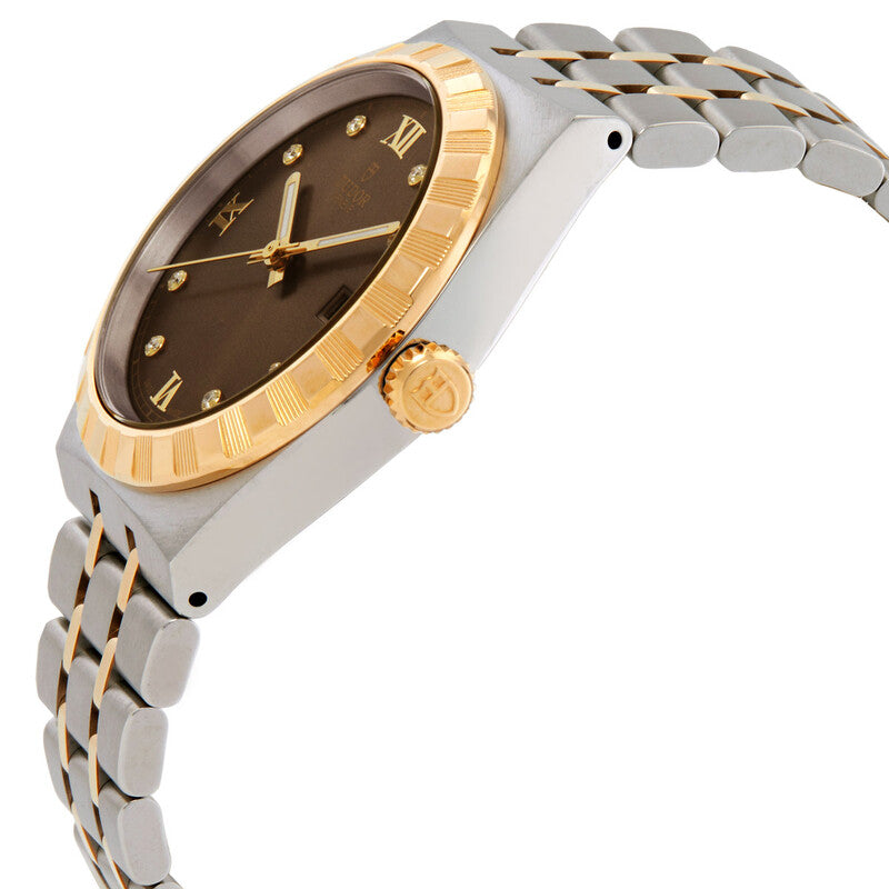 Tudor Automatic Diamond Brown Dial Watch