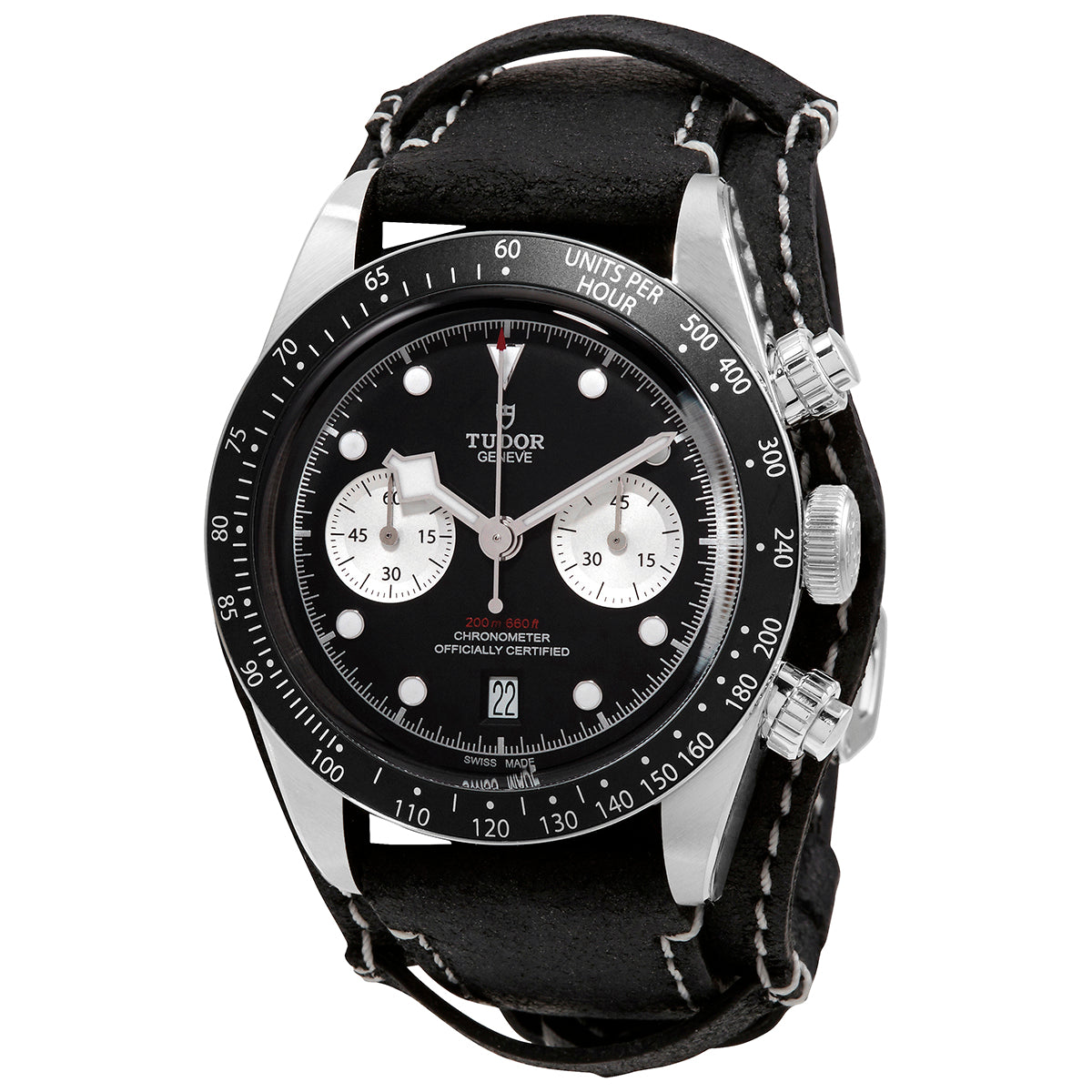 Tudor Black Bay Chrono Chronograph Automatic Chronometer Black Dial Mens Watch