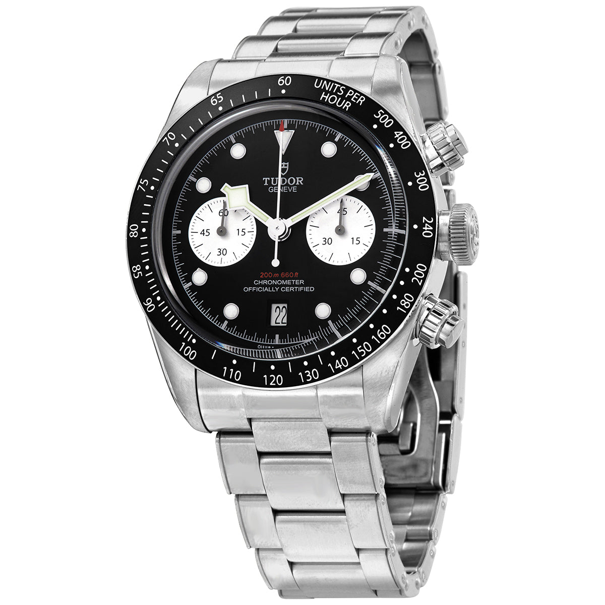 Tudor Black Bay Chrono Chronograph Automatic Chronometer Black "Panda" Dial Mens Watch