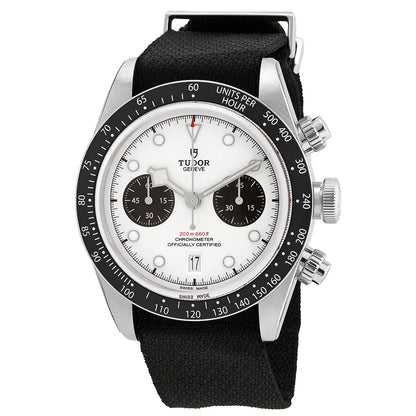 Tudor Black Bay Chrono Chronograph Automatic Chronometer White Dial Mens Watch