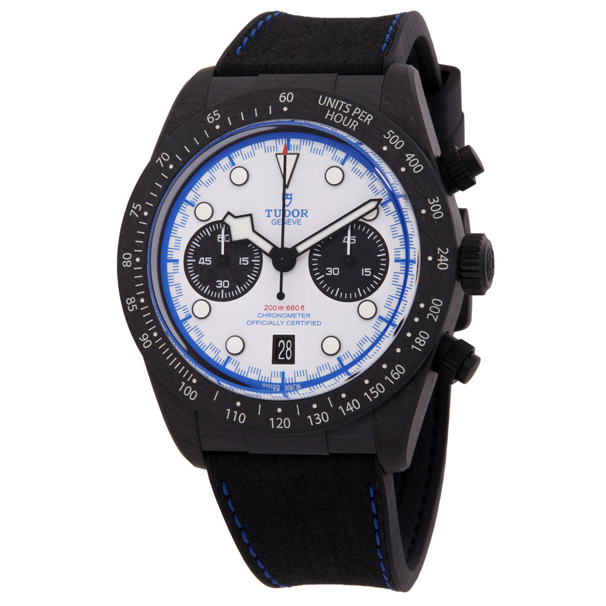 Tudor Black Bay Chronograph "Carbon 25" Automatic White Dial Watch