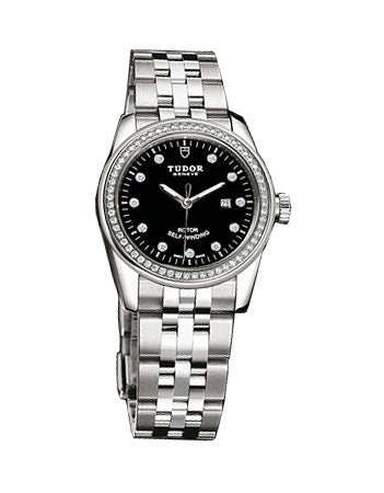 Tudor Glamour Automatic Diamond Black Dial Women's Watch