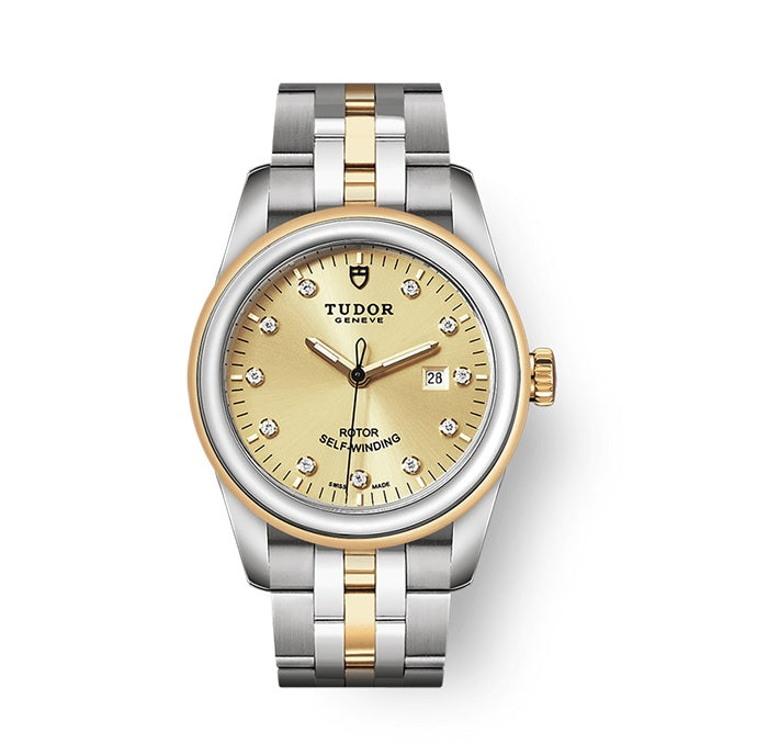 Tudor Glamour Automatic Diamond Champagne Dial Women's Watch