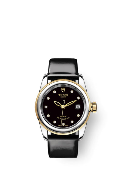Tudor Glamour Date Automatic Diamond Black Dial Women's Watch