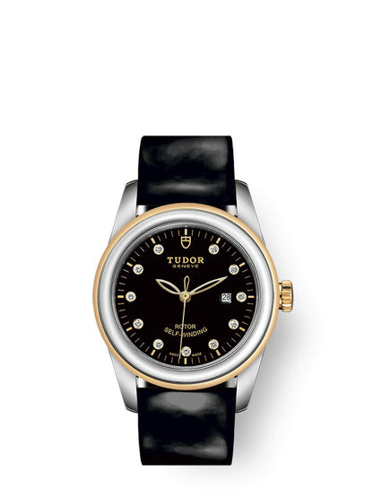 Tudor Glamour Date Automatic Diamond Black Dial Women's Watch
