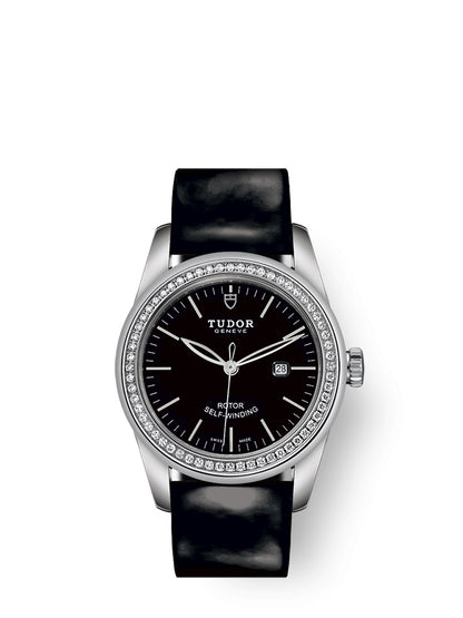 Tudor Glamour Date Automatic Diamond Black Dial Women's Watch