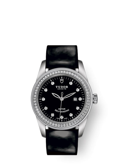Tudor Glamour Date Automatic Diamond Black Dial Women's Watch