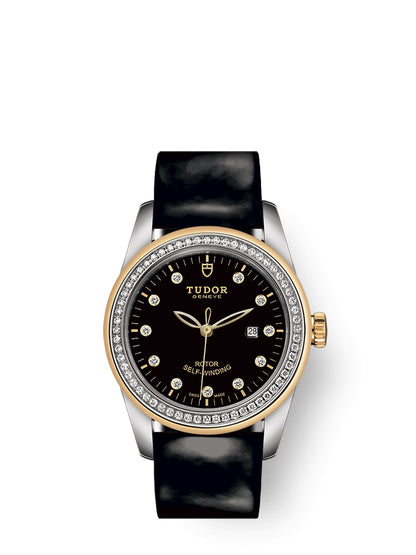 Tudor Glamour Date Automatic Diamond Black Dial Women's Watch