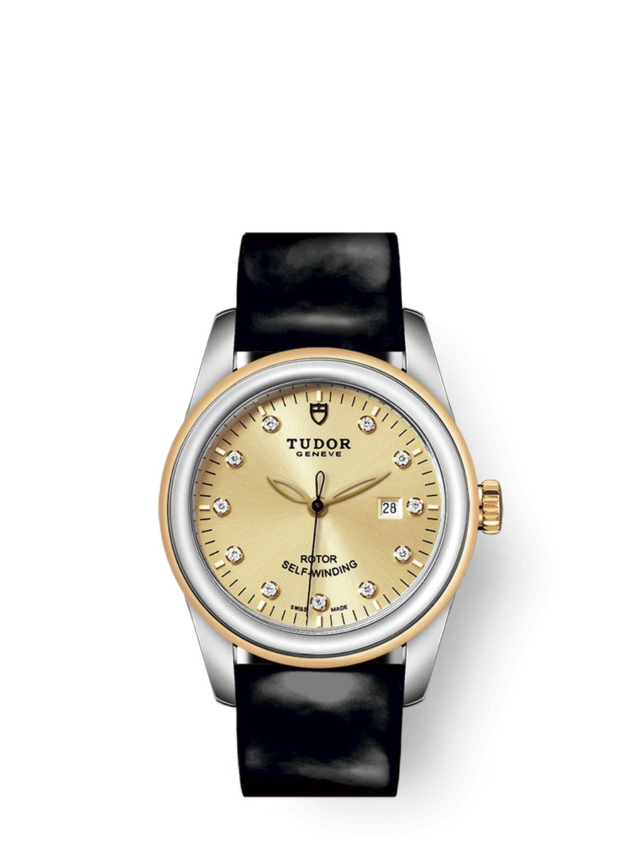 Tudor Glamour Date Automatic Diamond Champagne Dial Women's Watch