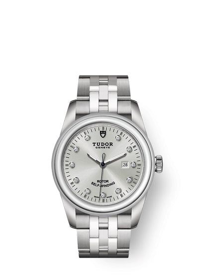 Tudor Glamour Date Automatic Diamond Silver Dial Women's Watch