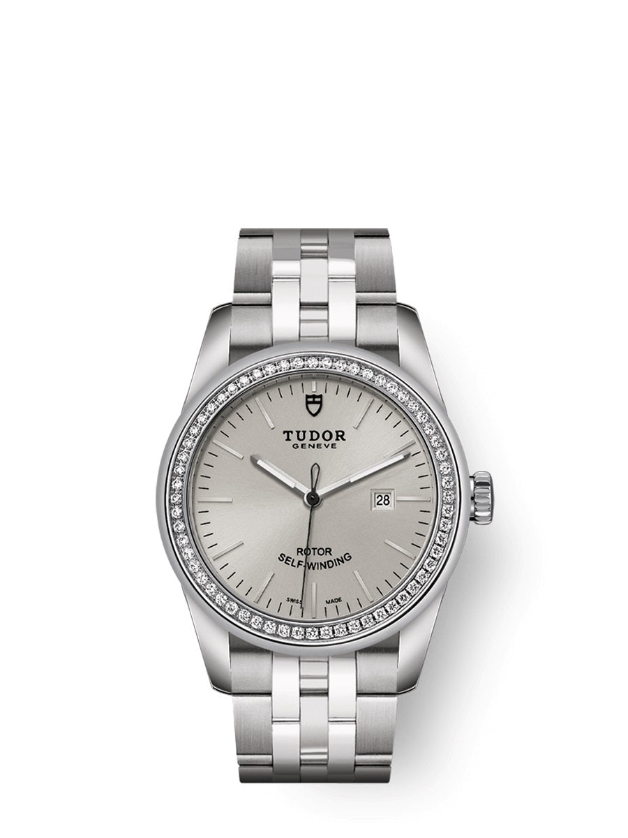 Tudor Glamour Date Automatic Diamond Silver Dial Women's Watch