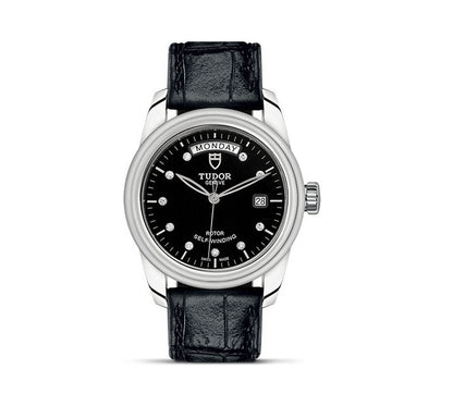 Tudor Glamour Date-Day Automatic Diamond Black Dial Unisex Watch
