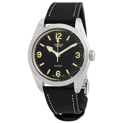 Tudor Ranger Automatic Black Dial Mens Rubber And Leather Watch