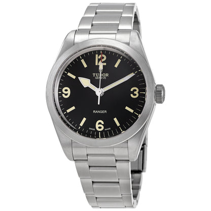 Tudor Ranger Automatic Black Dial Mens Stainless Steel Watch
