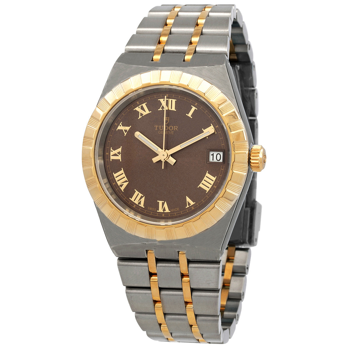 Tudor Royal Automatic Chocolate Brown Dial Two-Tone Women's Watch