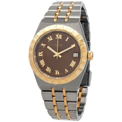 Tudor Royal Automatic Chocolate Brown Dial Two-Tone Women's Watch