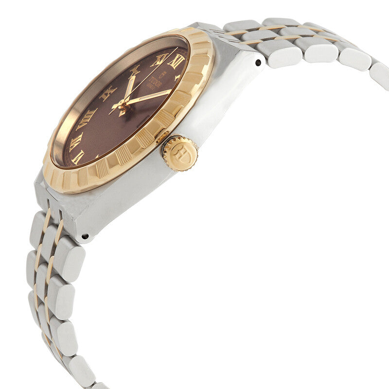 Tudor Royal Automatic Chocolate Brown Dial Two-Tone Mens Watch
