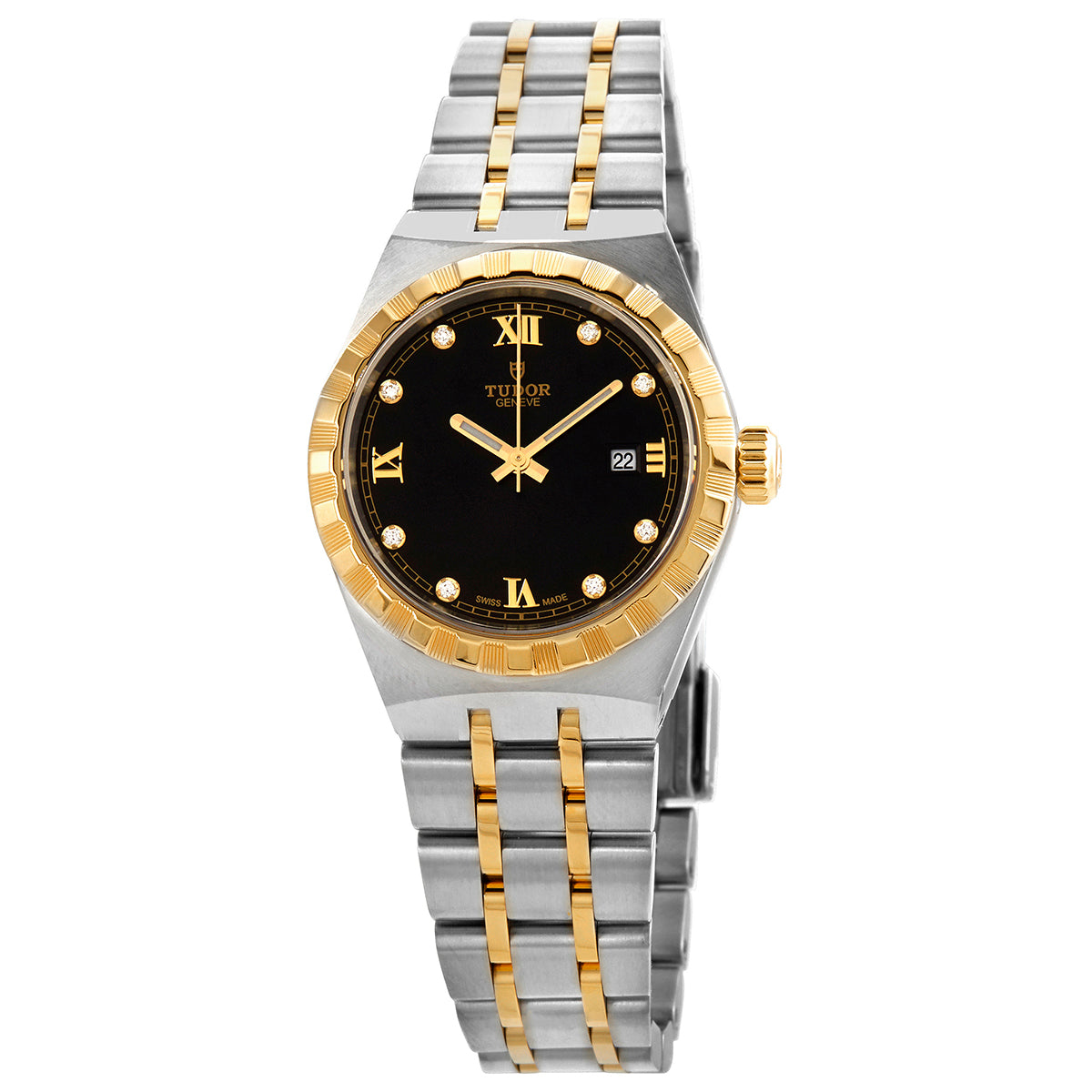 Tudor Royal Automatic Diamond Black Dial 28 Mm Women's Watch