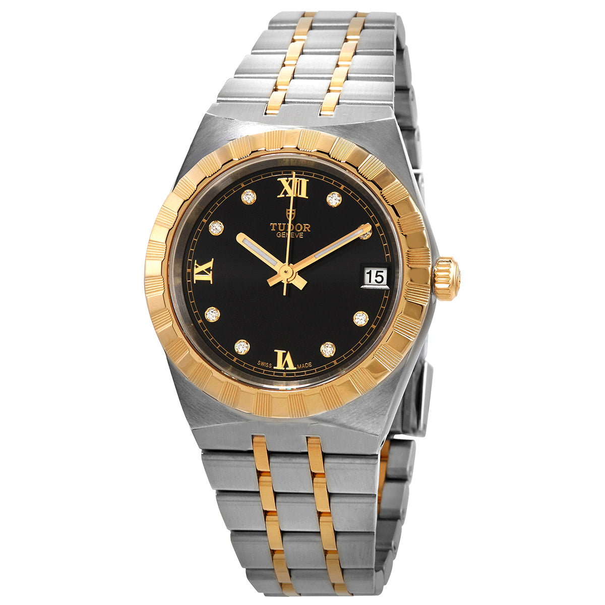 Tudor Royal Automatic Diamond Black Dial 34 Mm Watch