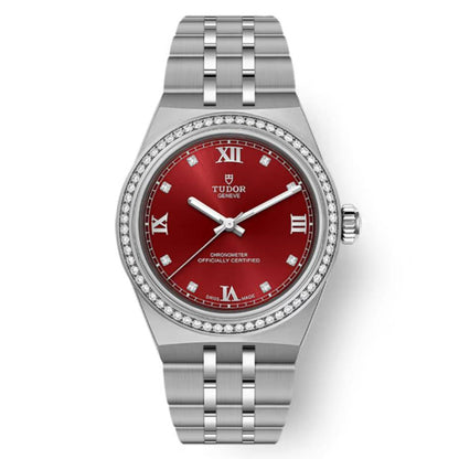 Tudor Royal Automatic Diamond Burgundy Dial Women's Watch