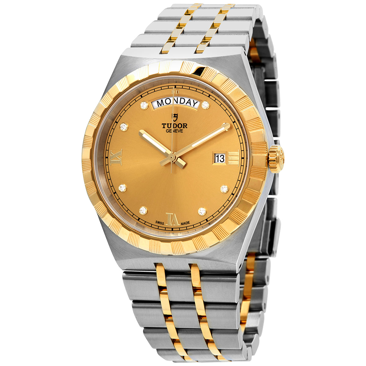 Tudor Royal Automatic Diamond Champagne Dial Mens Watch