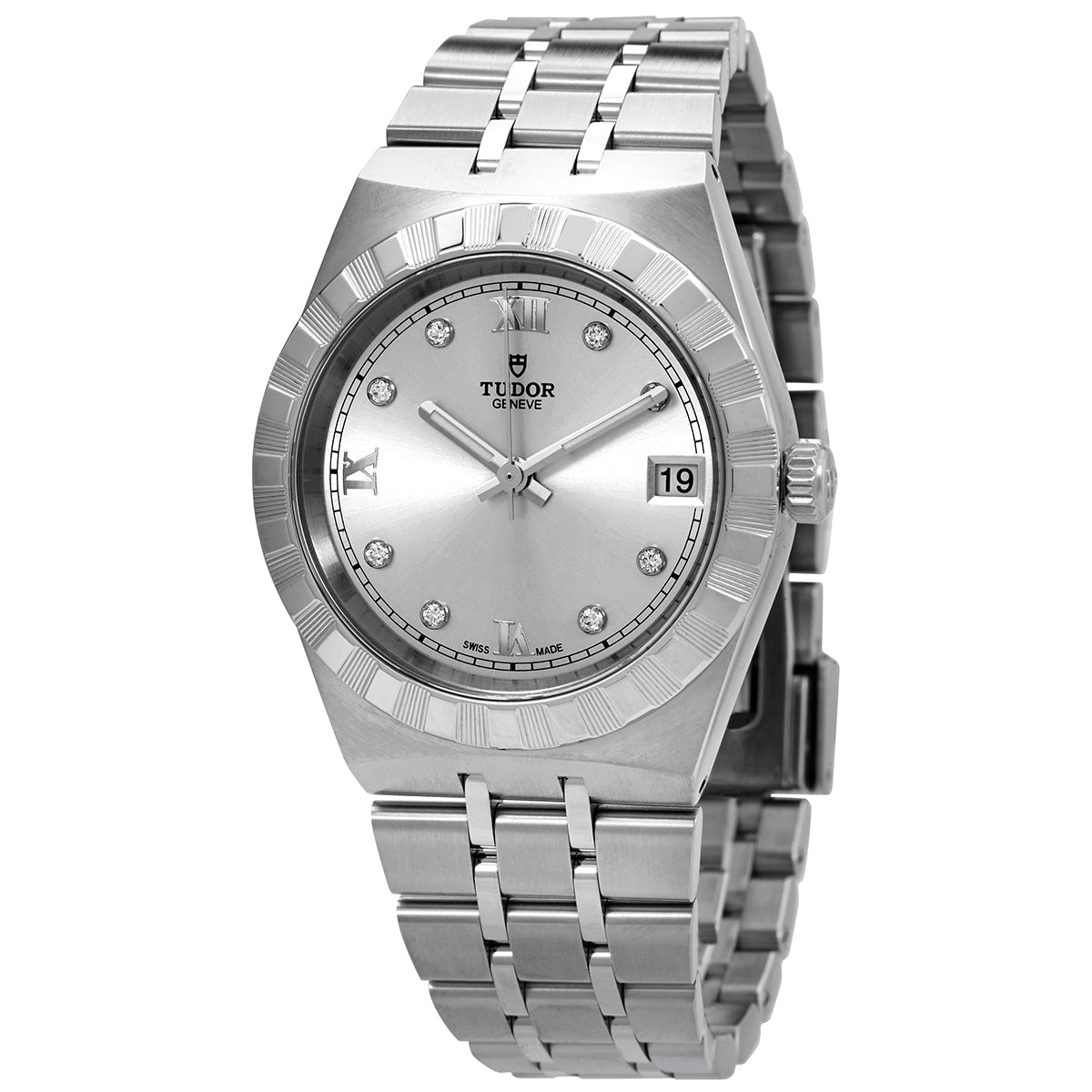 Tudor Royal Automatic Diamond Silver Dial 34 Mm Watch