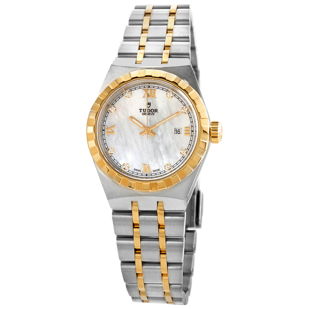 Tudor Royal Automatic Mother Of Pearl Diamond 28 Mm Women's Watch