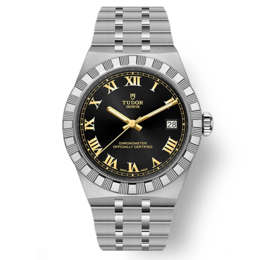 Tudor Royal Hand Wind Chronometer Black Dial Watch