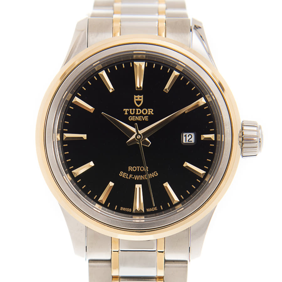 Tudor Style Automatic Black Dial Women's Watch