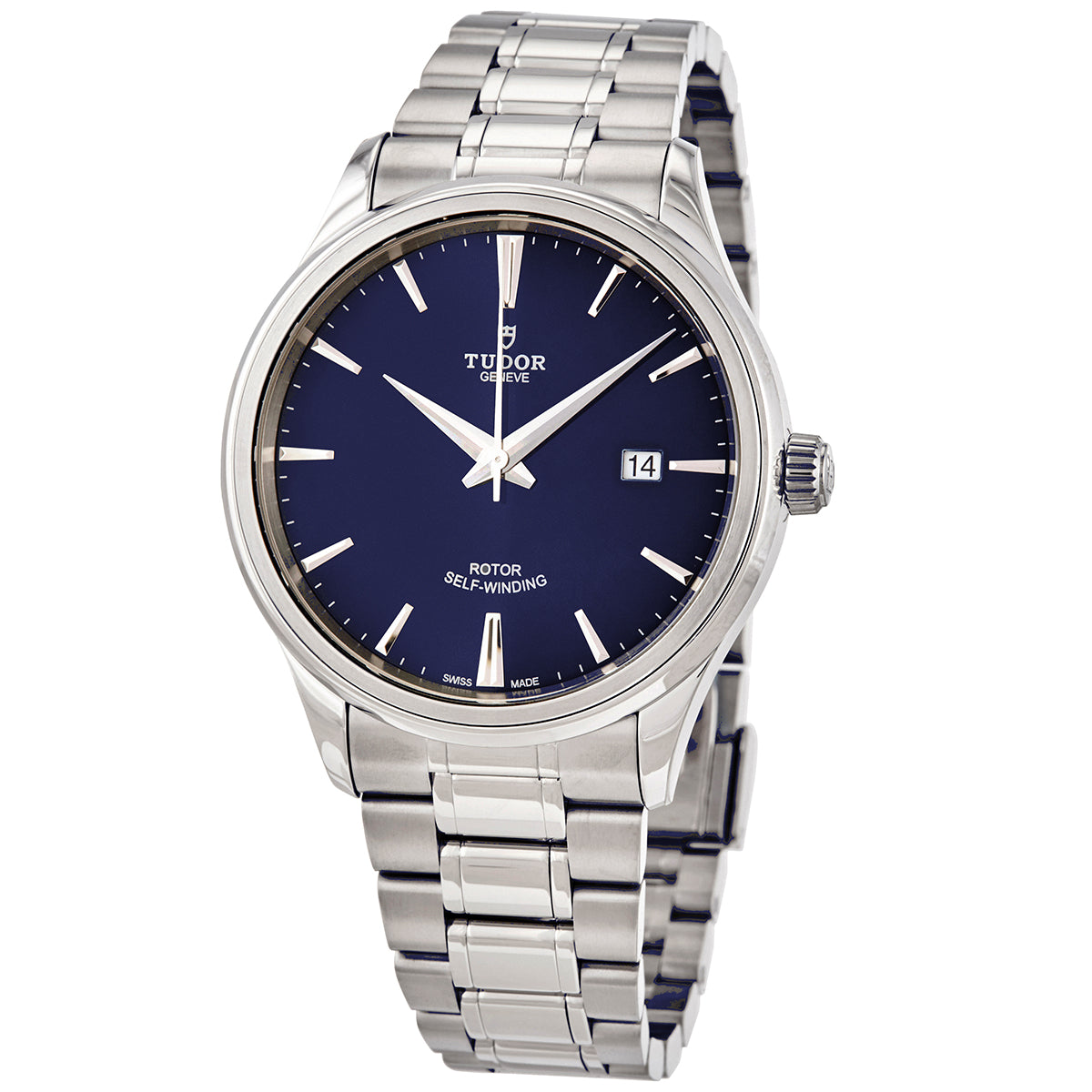 Tudor Style Automatic Blue Dial Mens 41 Mm Watch