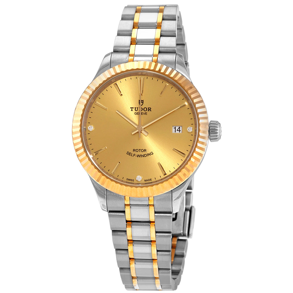 Tudor Style Automatic Diamond Champagne Dial Unisex Watch