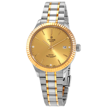 Tudor Style Automatic Diamond Champagne Dial Unisex Watch