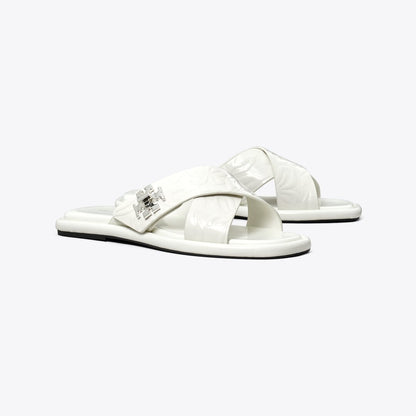 Tory Burch Turnlock Cross-Band Slide CLOUD / CLOUD