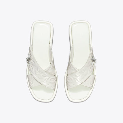 Tory Burch Turnlock Cross-Band Slide CLOUD / CLOUD