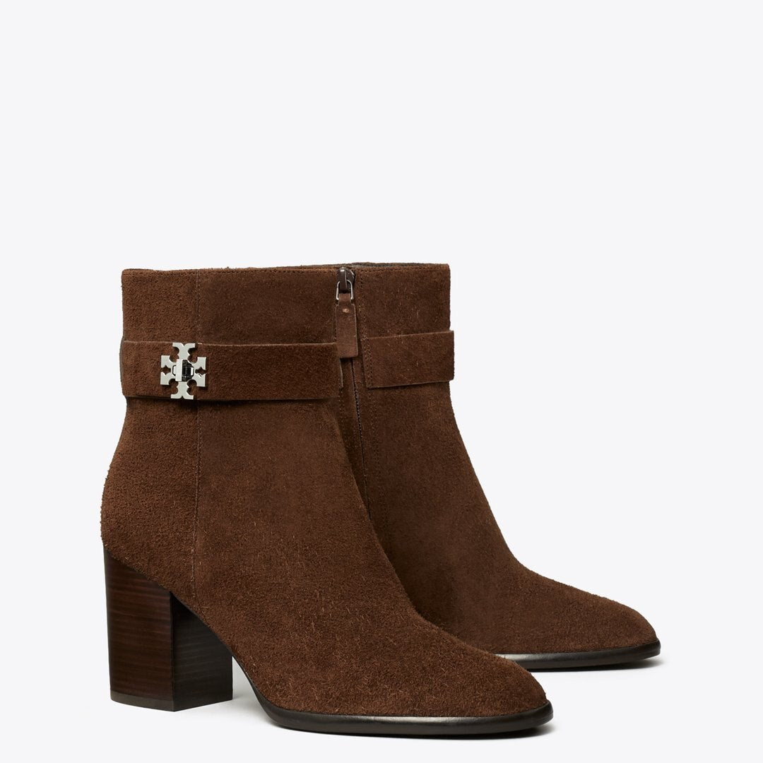 Tory Burch Turnlock Heeled Ankle Boot DARK COCOA