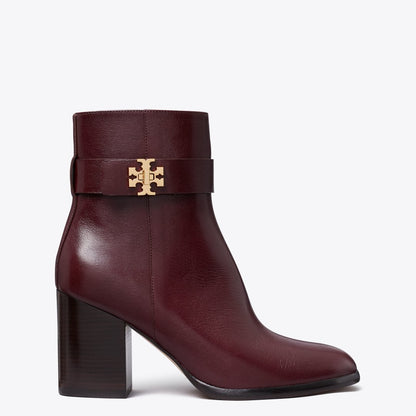 Tory Burch Turnlock Heeled Ankle Boot DARK CARMINE